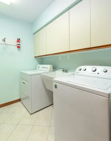 Tons of storage in the laundry room!