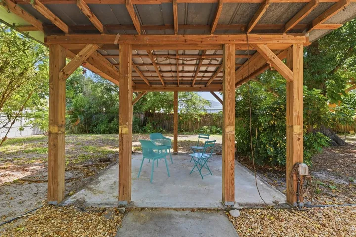 Covered patio space