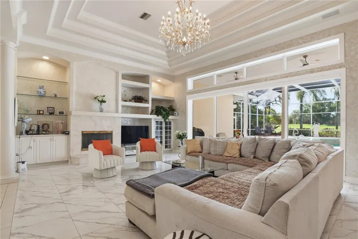 Great Room Living Room Open to Outdoors