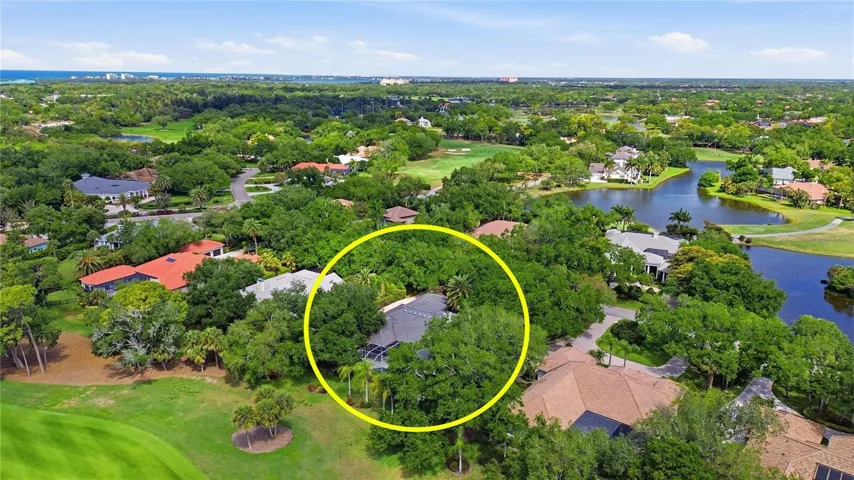 Aerial Photo House is Circled for Identifying