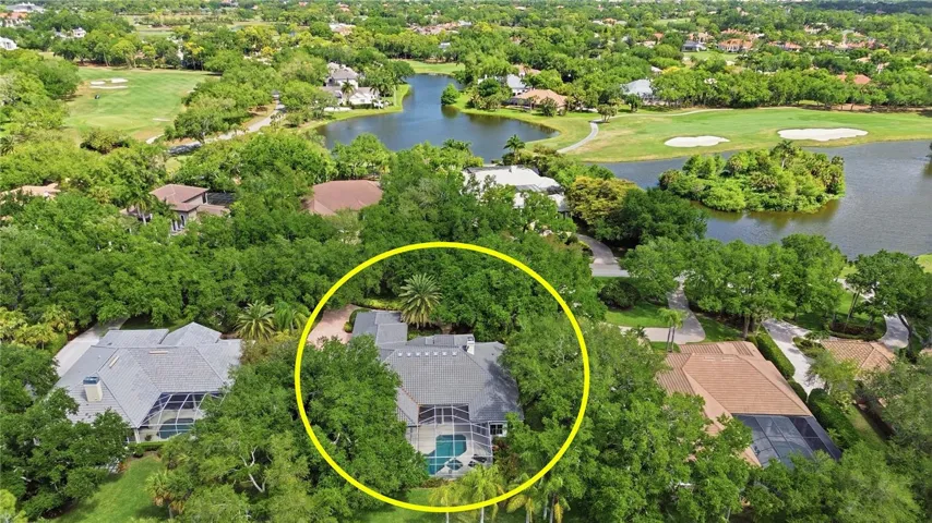 Aerial Photo House is Circled for Identifying