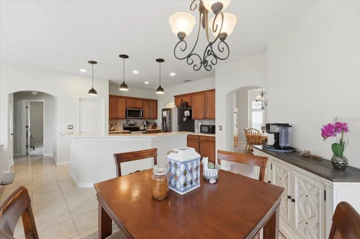 Dining/Kitchen nook with Kitchen view