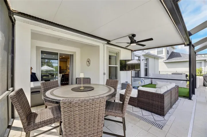 Perfect covered entertainment area