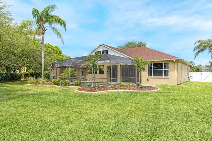 The extremely spacious backyard is completely fenced in!