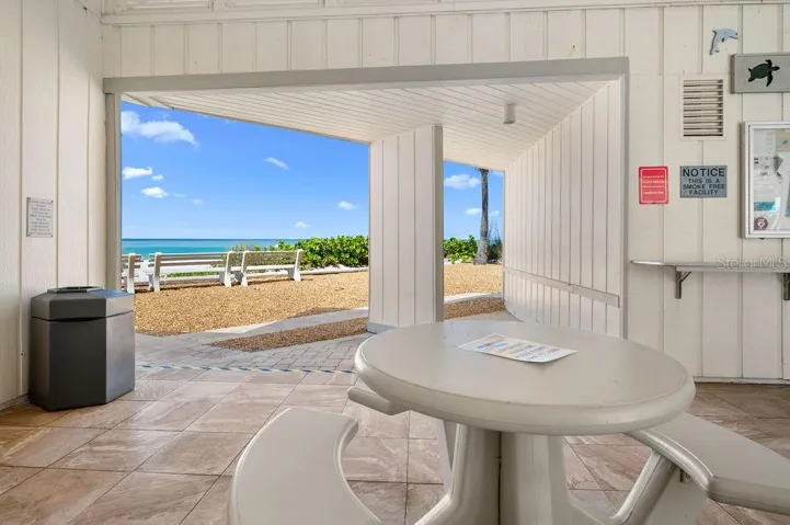 Clubhouse at beach with storage
