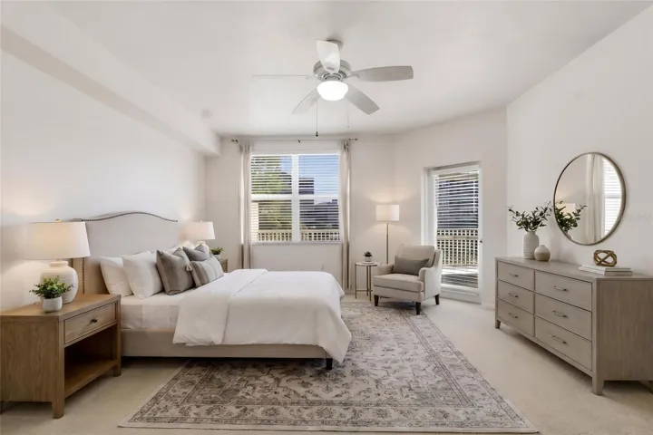 Primary Bedroom Staged