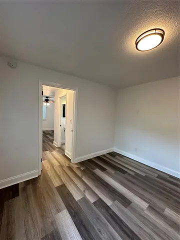 Center Living Space or Dining Area leading to Master Bedroom and Bathroom