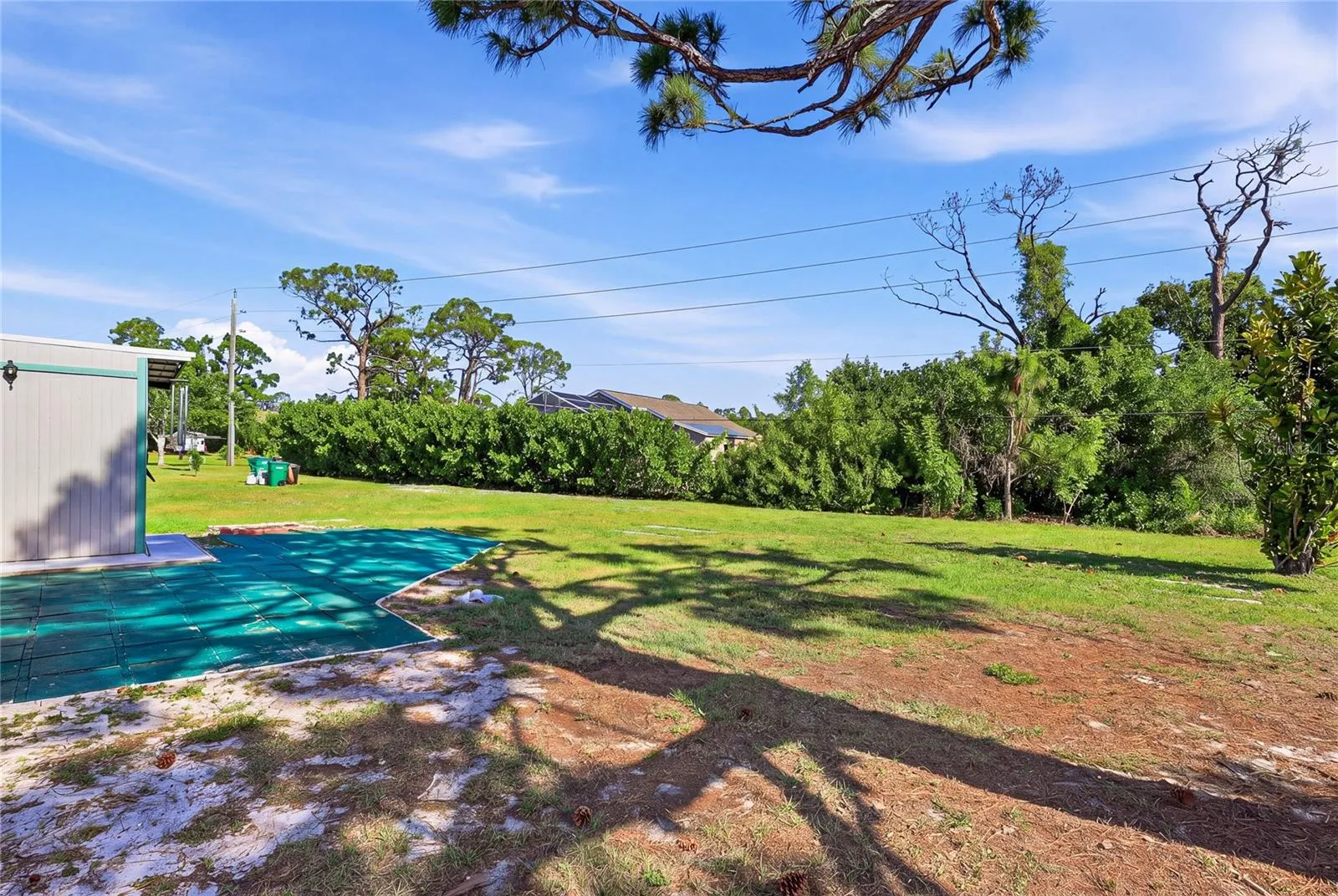 Spacious backyard with patio and shade!