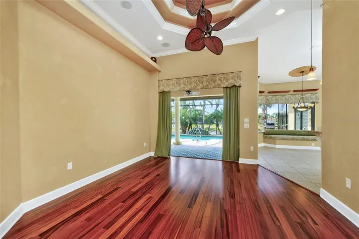 Main living room  features gorgeous hardwood flooring!