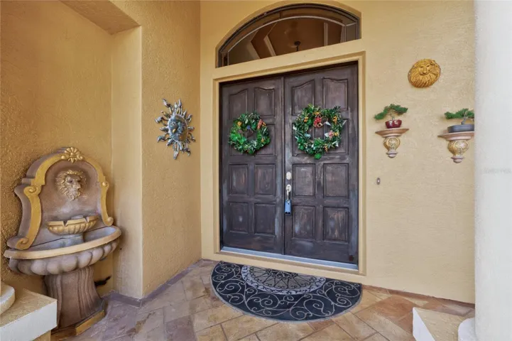 Pretty double door entry welcomes you in!