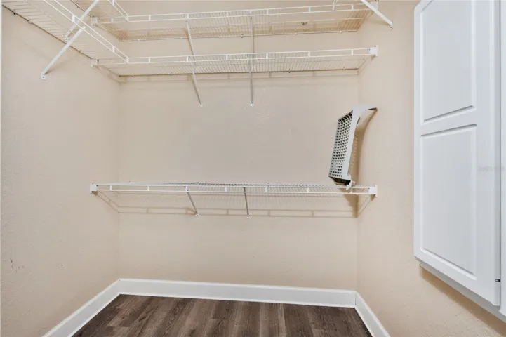 Walk in closet in 3rd bedroom has a built in ironing board too!