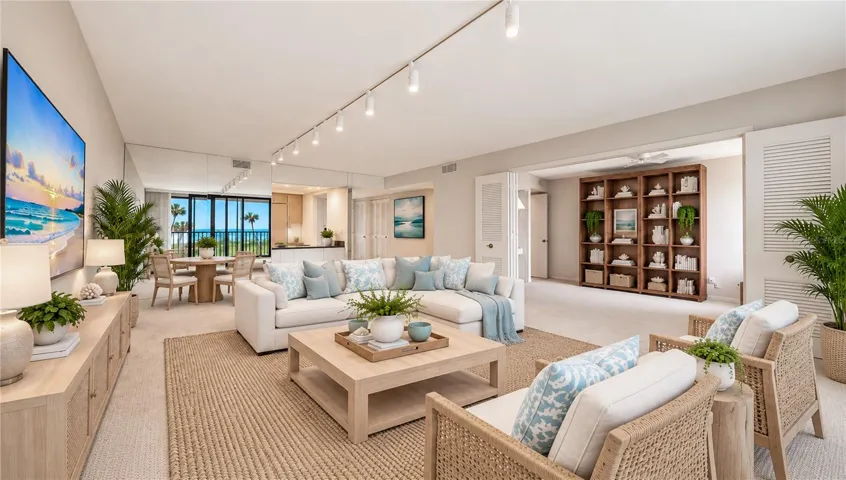 Virtual picture of living room &amp; dining room.