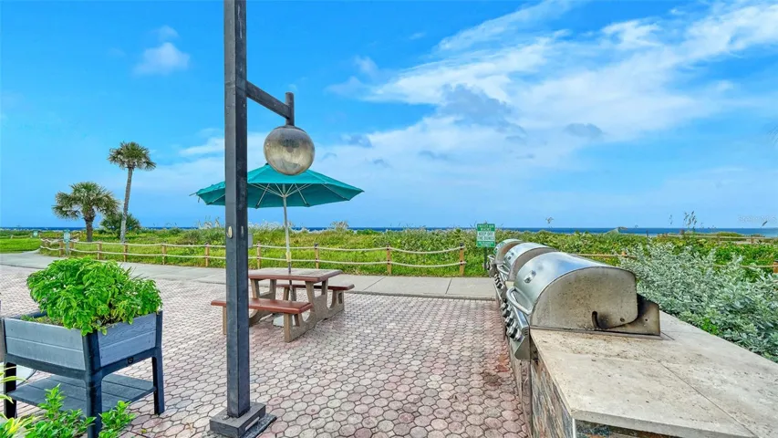 Outdoor patio and grills