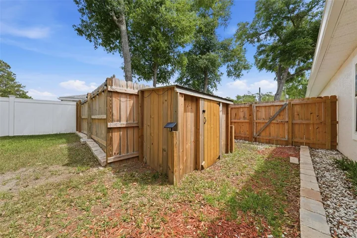 New storage shed for garden tools