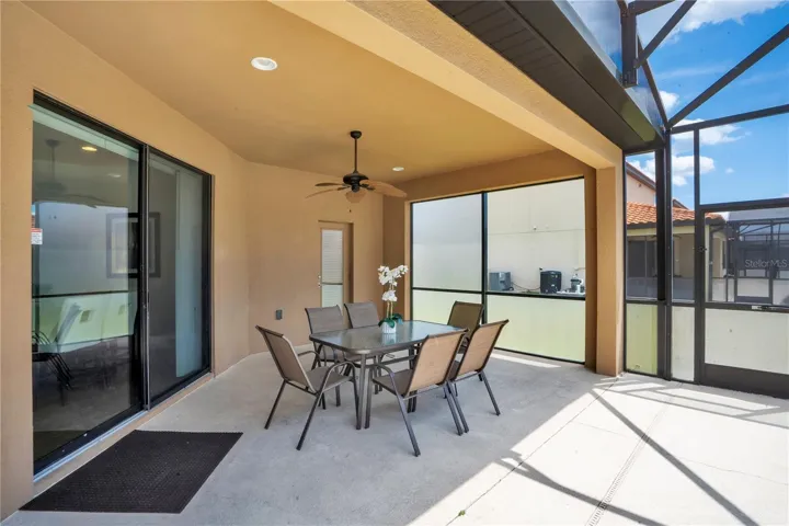 Covered lanai perfect for relaxing and entertaining.