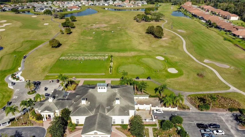 Golf course and surrounding community.