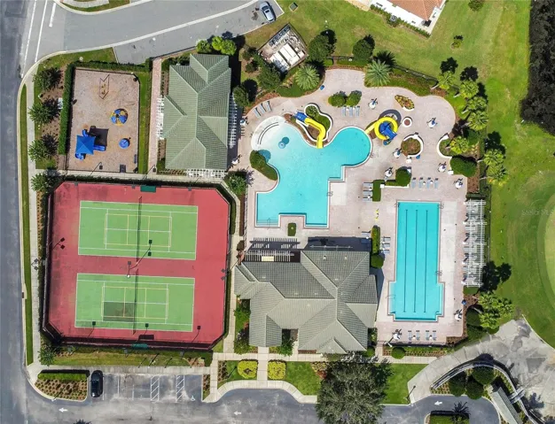 Community amenities including pool and courts.