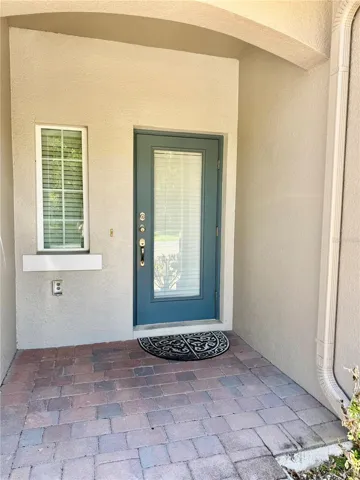 Covered front door area