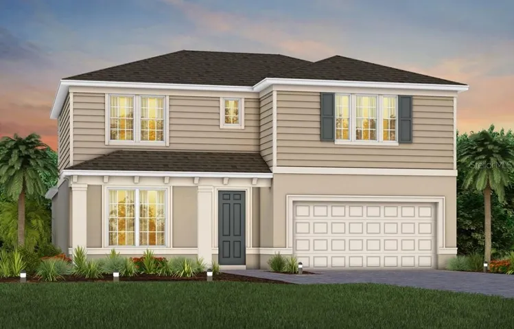 Exterior Design. Artistic rendering for this new construction home. Pictures are for illustrative purposes only. Elevations, colors and options may vary.