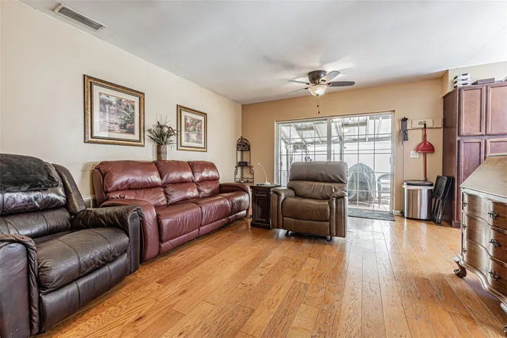 Living room with hardwood floors