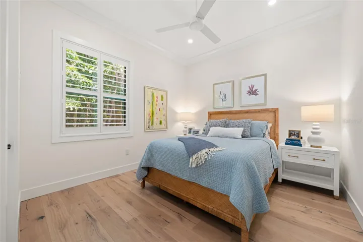 Bright and inviting guest bedroom creates a comfortable space ideal for family or guests
