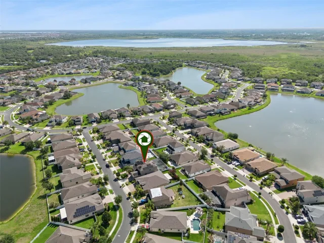 Aerial Neighborhood View with Property Marker (3)