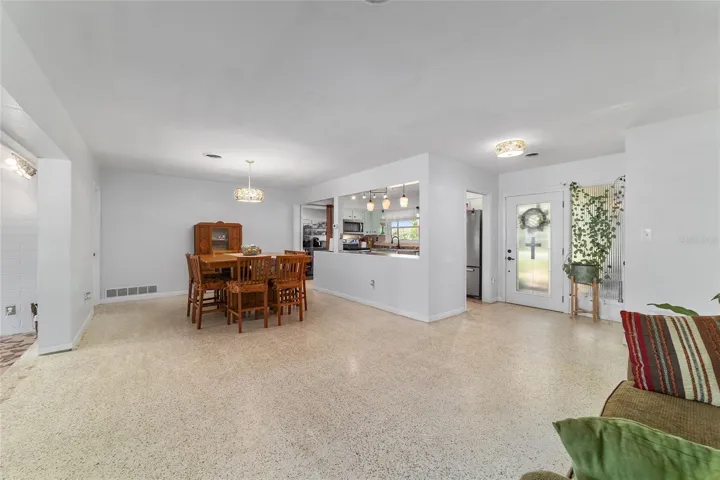 Living Room and Dining Room w/ Terrazo Floors