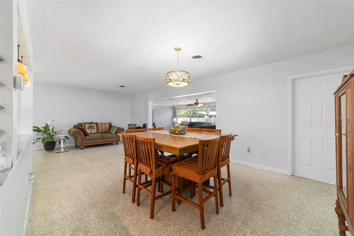 Living Room and Dining Room w/ Terrazo Floors