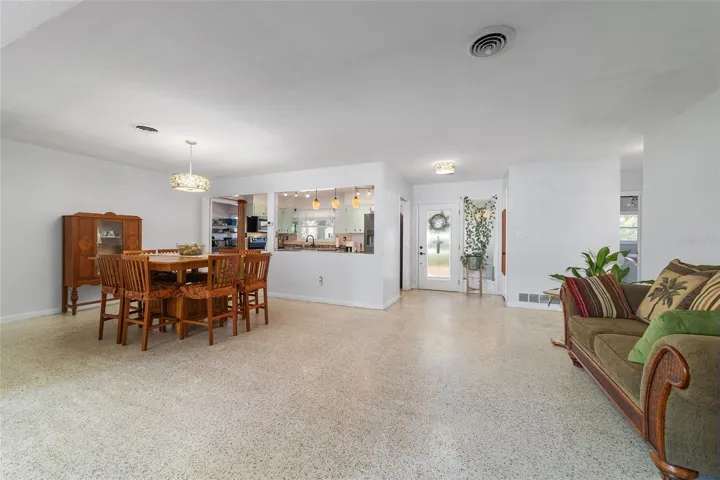 Living Room and Dining Room w/ Terrazo Floors