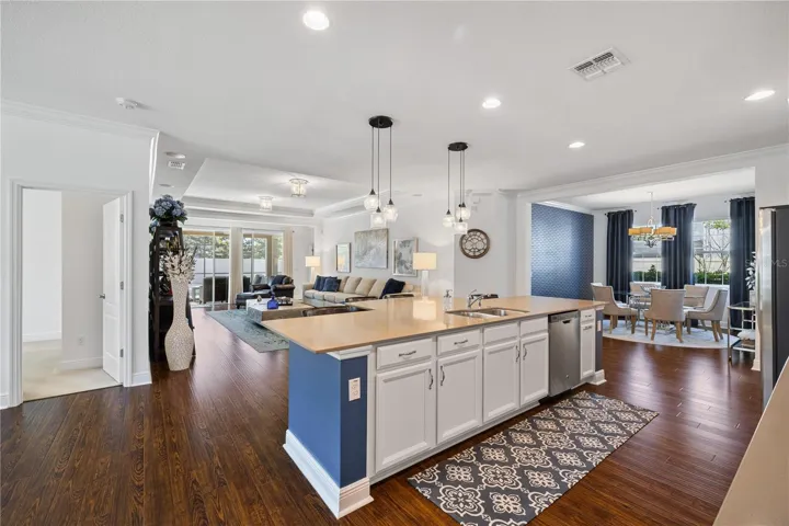 Open Living/Dinning/ Kitchen Area