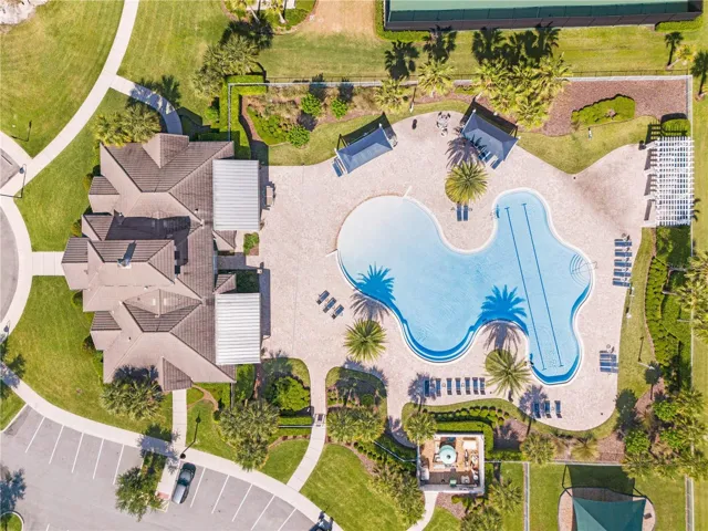 Zero Depth Pool with shaded areas