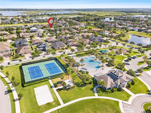 Clubhouse, pool, gym, courts, playground, dog park, multiple lakes