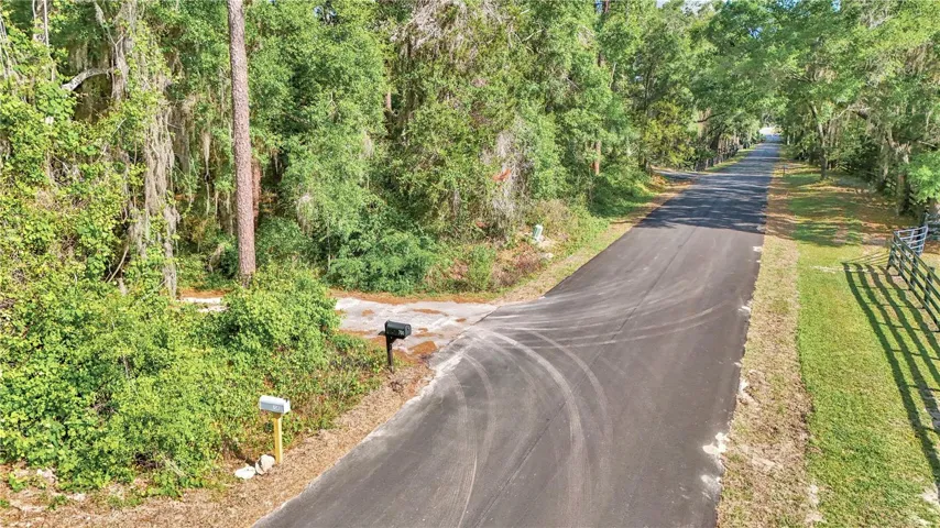 entrance to farm from paved road