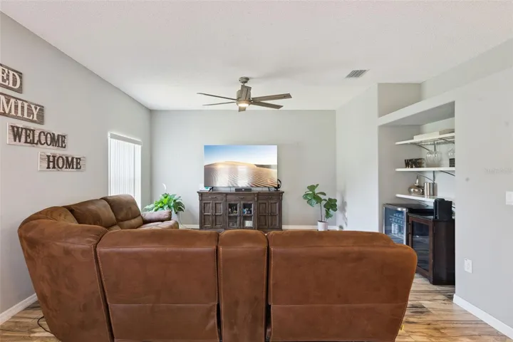 Beverage Nook with Shelves