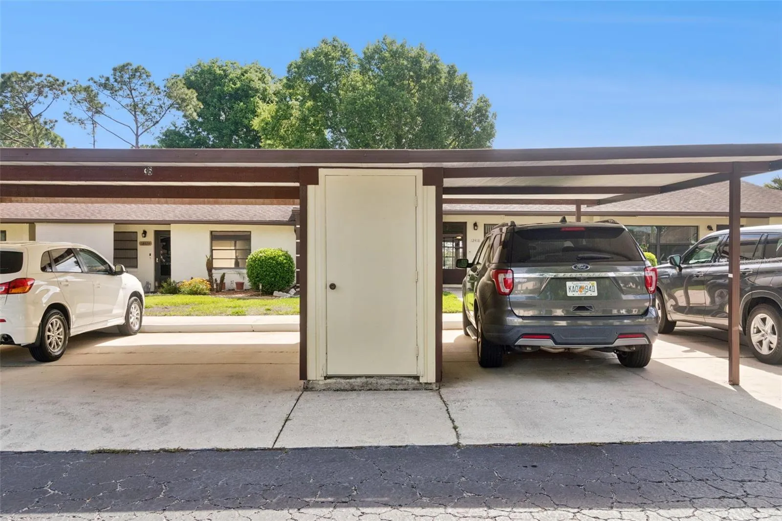Covered parking area