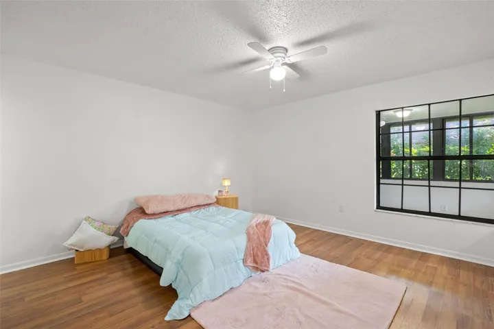 Light and bright primary bedroom.