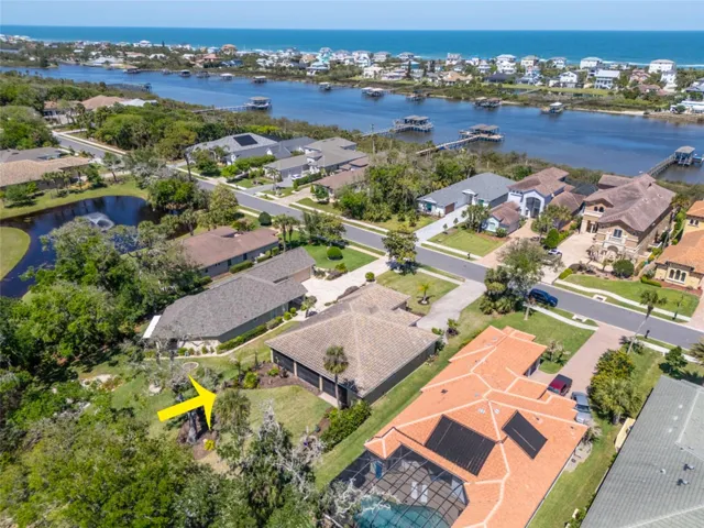Ariel view of intracoastal & ocean