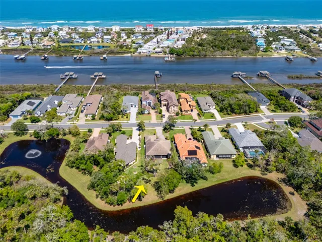 Ariel view of pond, intracoastal & the ocean