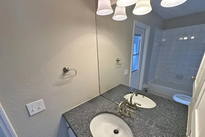 bathroom 2 has tub/shower combo