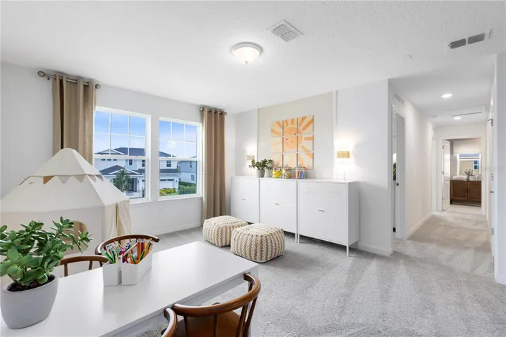 Model Home Design Only. Pictures and furnishings are for illustrative purposes only. Elevations, colors and options may vary. Furniture is for model home staging only.