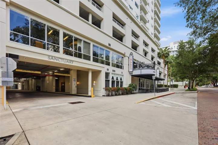 Entrance to parking garage