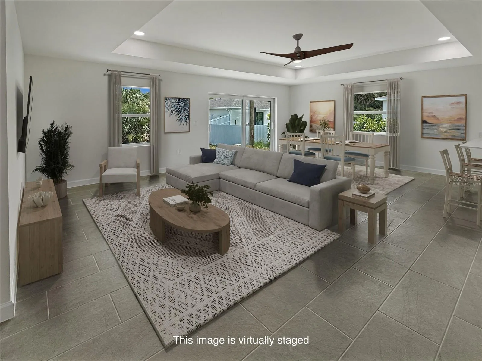 Virtually staged - Living/Dining
