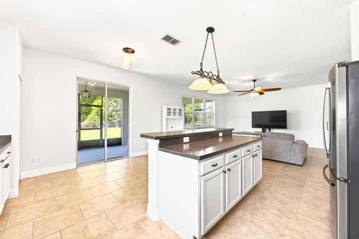 Kitchen is open to the family room.