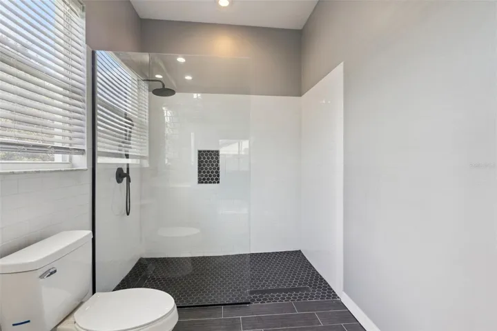 Primary Bath ADA toilet and shower