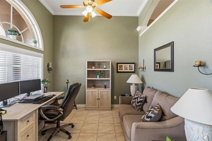 Private office with French doors