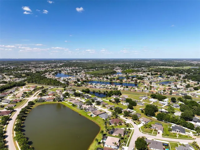 Aerial view of Keystone Pointe and surrounding area