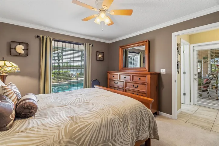 Bedroom 4 with pond views