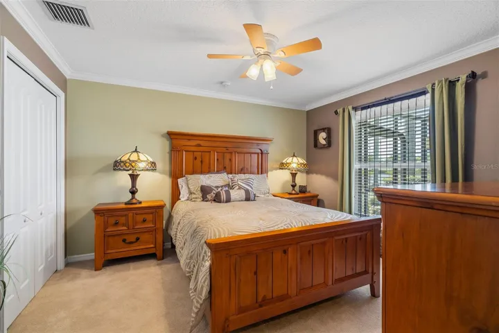 Tucked away is a 4th bedroom in a 3-way split bedroom layout