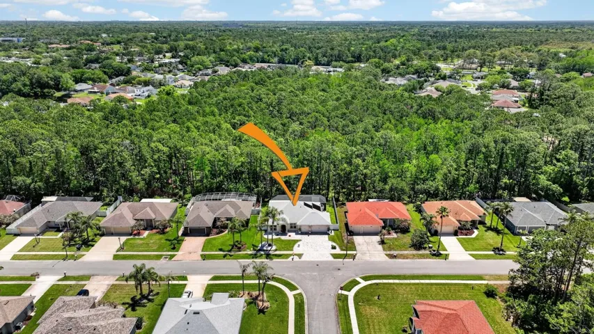Aerial view of home