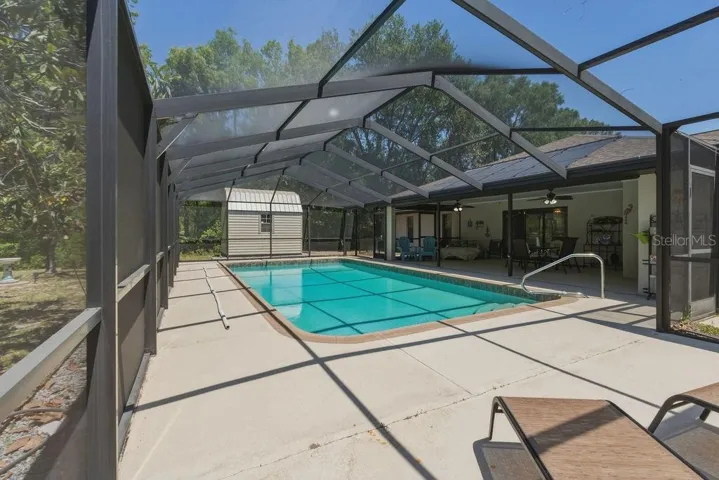 Poolside tanning/relaxing area